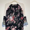 Style & Co  Mixed Media Floral 3/4 Sleeves Top Photo 6