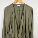 Eliane Rose  Open Front Lightweight Sage Green Jacket Size Large Photo 7