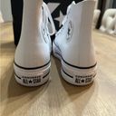 Converse  Chuck Taylor All Star Lift Platform Leather High Top White Size 8 Photo 5