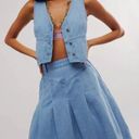 Free People NWOT  Scout Denim Co-Ord  Set Vest Top Skirt Photo 1