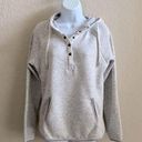 Thread and Supply  Fleece Snap Up Hoodie Hooded Sweatshirt Grey Women’s Medium Photo 3