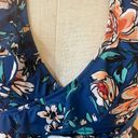 Modcloth  One Piece swimsuit blue orange floral tropical floral New Sz S Photo 6