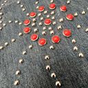 Cache 
Blue Medium Wash Vintage Studded 2 Flare Leg Jeans Photo 7