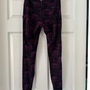 CRZ Yoga Woman’s Burgundy Patterned Workout Leggings - Size Small Photo 1