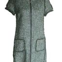 W By Worth  Short Sleeve Fringe Trim Green Dress Size 6 Photo 12