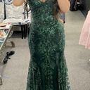 Jovani Emerald Green Sequin Corset Mermaid Prom Dress Photo 4