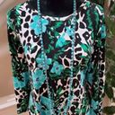 Jessica London  Women's Multicolor Floral Round Neck Long Sleeve Top Blouse 22/24 Photo 9
