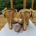 Jessica Simpson NWT  size 5.5 Qena Metallic Gold Sandal Photo 6