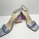 BP  Sandals Womens Size 5 Lilac Parker Ankle Strap Chunky Triangular Heels Photo 2