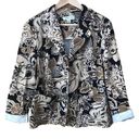 Coldwater Creek  stretch cotton petite floral print blazer size LP Photo 0