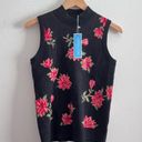 Draper James  RSVP Sleeveless Red Floral Sweater Vest NWT Photo 1