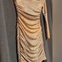 City Triangles  small gold and silver metallic glitter small dress with rusching Photo 3