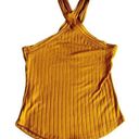 We The Free  - Mustard Yellow Ribbed Halter Top - Sz. XS Photo 0