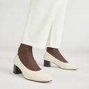 Everlane  The Italian Leather Day Heel in Bone Stacked New Womens Pumps Shoes Photo 14