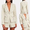 Alexis 
Enos Striped Single-Breasted Blazer Size Large Photo 1