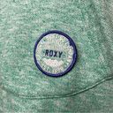 Roxy Green Logo Patch Kangaroo Pocket Hoodie Sweatshirt Medium Photo 3