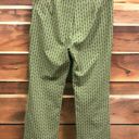 ZARA  High Waisted Green Purple Triangle Floral Pattern Cropped Pants Women’s L Photo 2