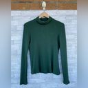 Lacausa  green rib tutleneck sweater size medium Photo 1