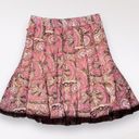 Dress Barn Pleated Skirt Paisley Pink Brown Knee Length NWT 8 Photo 6