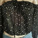 Honey Punch  metallic star print off shoulder crop top Photo 6