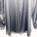 Krass&co NY& Silver Square Neck Silky Patterned Blouse Photo 9