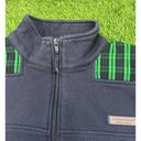 Vineyard Vines Vineyard‎ Vines Plaid Shep Shirt Navy Blue & Green Quarter Zip Size M Photo 2