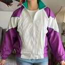 JC Penny  vintage USA Olympics windbreaker jacket white green purple Small Photo 13