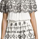 Parker Julie Embroidered Off The Shoulder Romper White Photo 0