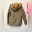 Aeropostale  Olive Green Faux Fur Hooded Parka Coat XS Photo 2