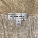 St. John  Sport Fashion Fit Linen Tan Trousers GUC Sz 8 Women’s Wide Leg Photo 4