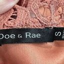 Doe & Rae  Coral Floral Crochet Short Sleeve Dress Photo 4