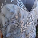 Notte Marchesa  Metallic Leaf Embroidered Gown size 16 Photo 7