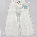 CeCe  Womens White Zippered Belted Gaucho Wear To Work Wide Leg Pants 6 (b13) Photo 4