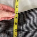 3.1 Phillip Lim  Black Linen Blend Pinstripe High-Rise Paper Bag Shorts Size 8 Photo 1