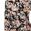 J.Jill  Black Floral Wrap Front Blouse Size XS Photo 1