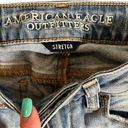 American Eagle  Womens Stretch 8 Long Skinny Distressed Light Wash Denim Jeans Photo 3