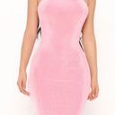 Heart & Hips Pink Halter Slinky Mini Dress Photo 0