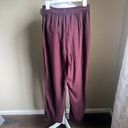 American Eagle maroon wide leg draw string pants | large Photo 1