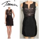 Trina Turk  bronze metallic and black dress. NWOT Photo 1