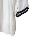 Ted Baker  Jenya Pleated Peter Pan Collar 3/4 Sleeve Blouse in White/Black Photo 8