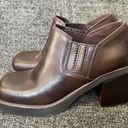 MIA  Vintage 90s Y2K Bratz Loafers Brown Leather Chunky Square Toe Women’s 7 Photo 10