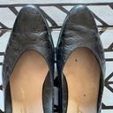 Salvatore Ferragamo  leather textured ballet flats in black size 11 Photo 6