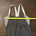 Lululemon  gray tank top w/ built in striped sports bra Photo 7