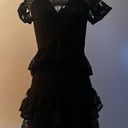 Pretty Little Thing  NWT black crochet dress Sz 4 US Photo 0