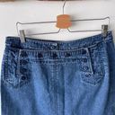 Ralph Lauren Retro  Button Front Denim Mini Skirt - Size 14 Photo 1