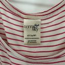 Terra & Sky  size XL red white striped short sleeve cold‎ shoulder shirt top Photo 3