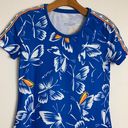 Adidas Dresses  X Farm Rio Butterfly Dress Blue T-shirt Sz XS Photo 3