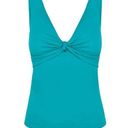 Robin Piccone  Aqua blue Olivia Tankini swim top S NWOT Photo 0