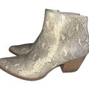 Coconuts by Matisse Astoria pointed toe stacked block heel bootie cream & gold 8 Photo 2