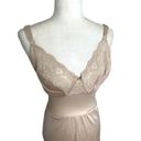 Vassarette  Vintage Size 34 Slip Dress Lingerie Silky Nude Beige Lace Underwire Photo 2